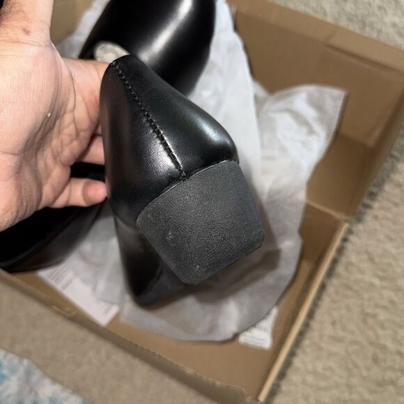 Womens black loafer wedges  size 9 NIB - Picture 6 of 9